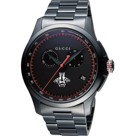 all black mens gucci watch|stainless steel gucci watch men.